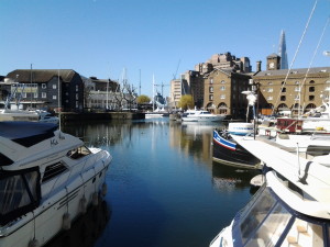 St Katharine's dock... a picture of calm...